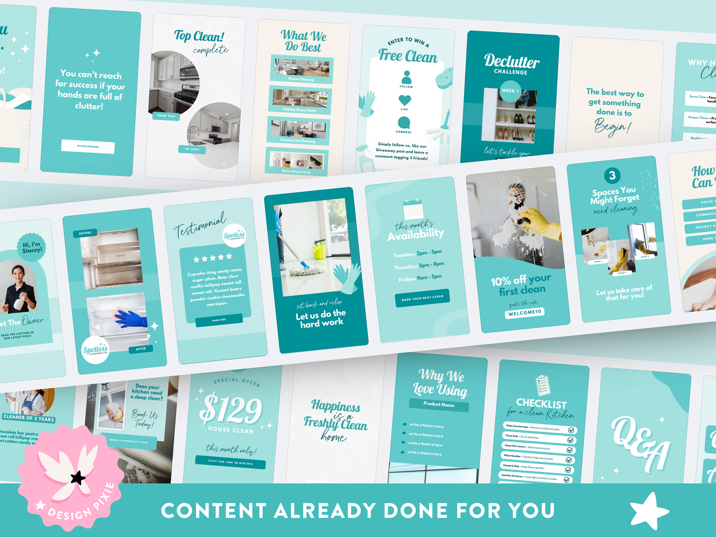 Instagram story ideas for cleaning business