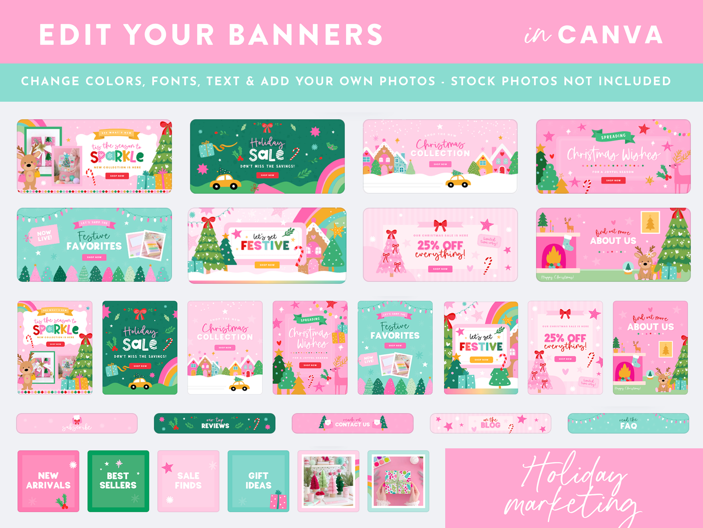 Colorful Christmas Shopify Banner Templates
