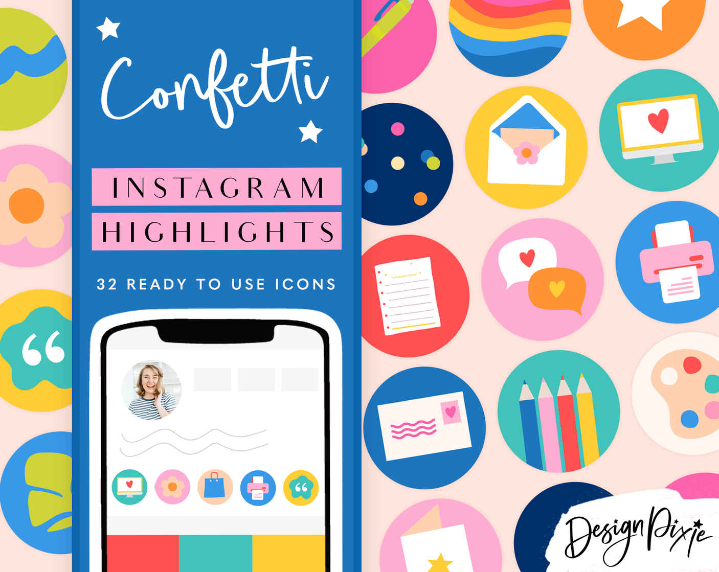 Confetti Instagram Highlight Icons
