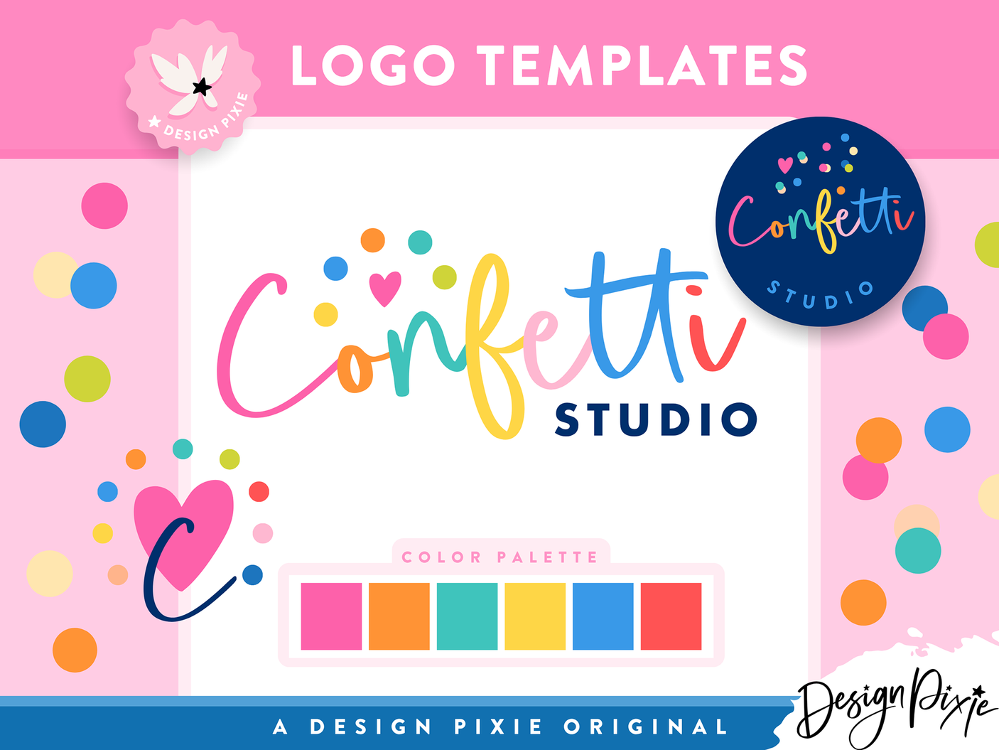 Confetti Logo Design Template