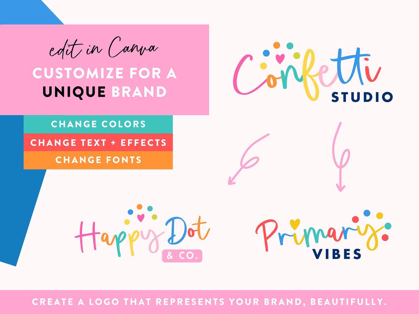 Confetti Logo Design Template