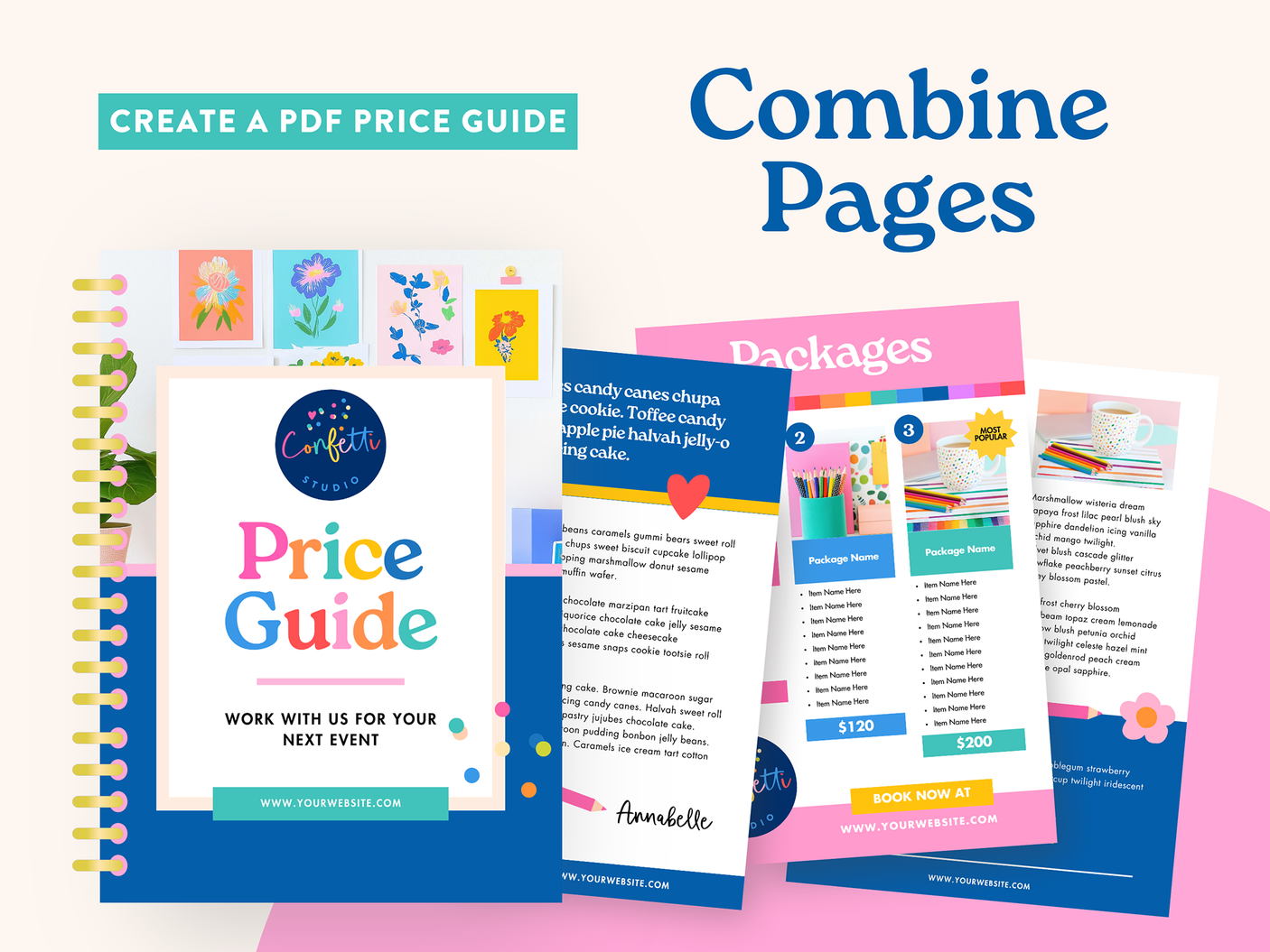 Colorful Price List Template