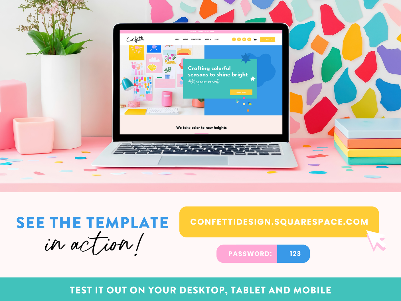 Confetti Squarespace Template