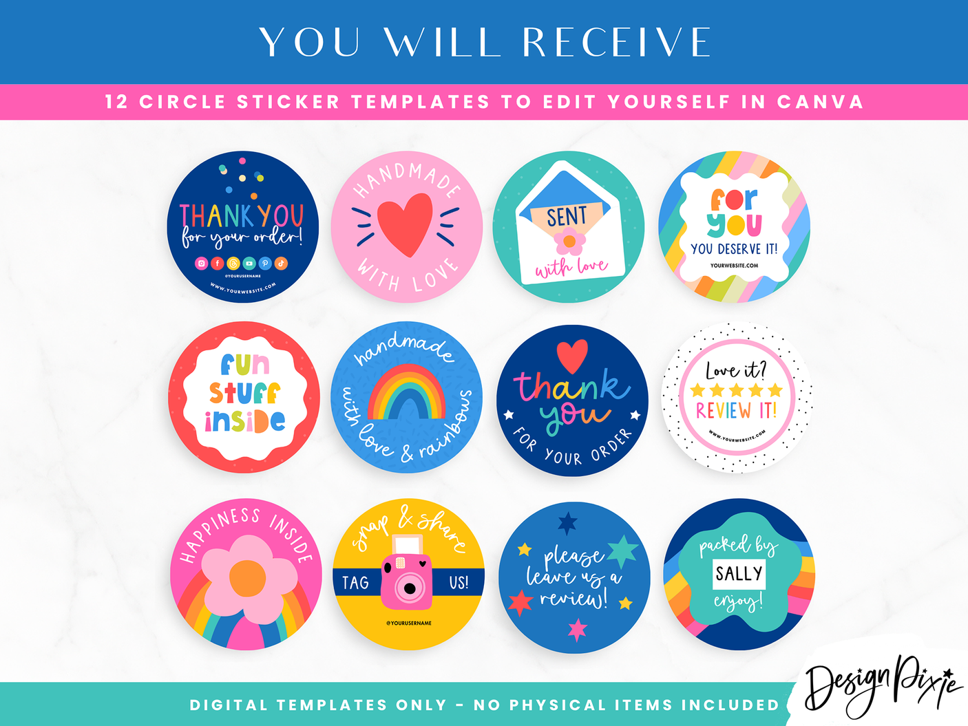 Colorful Sticker Label Templates
