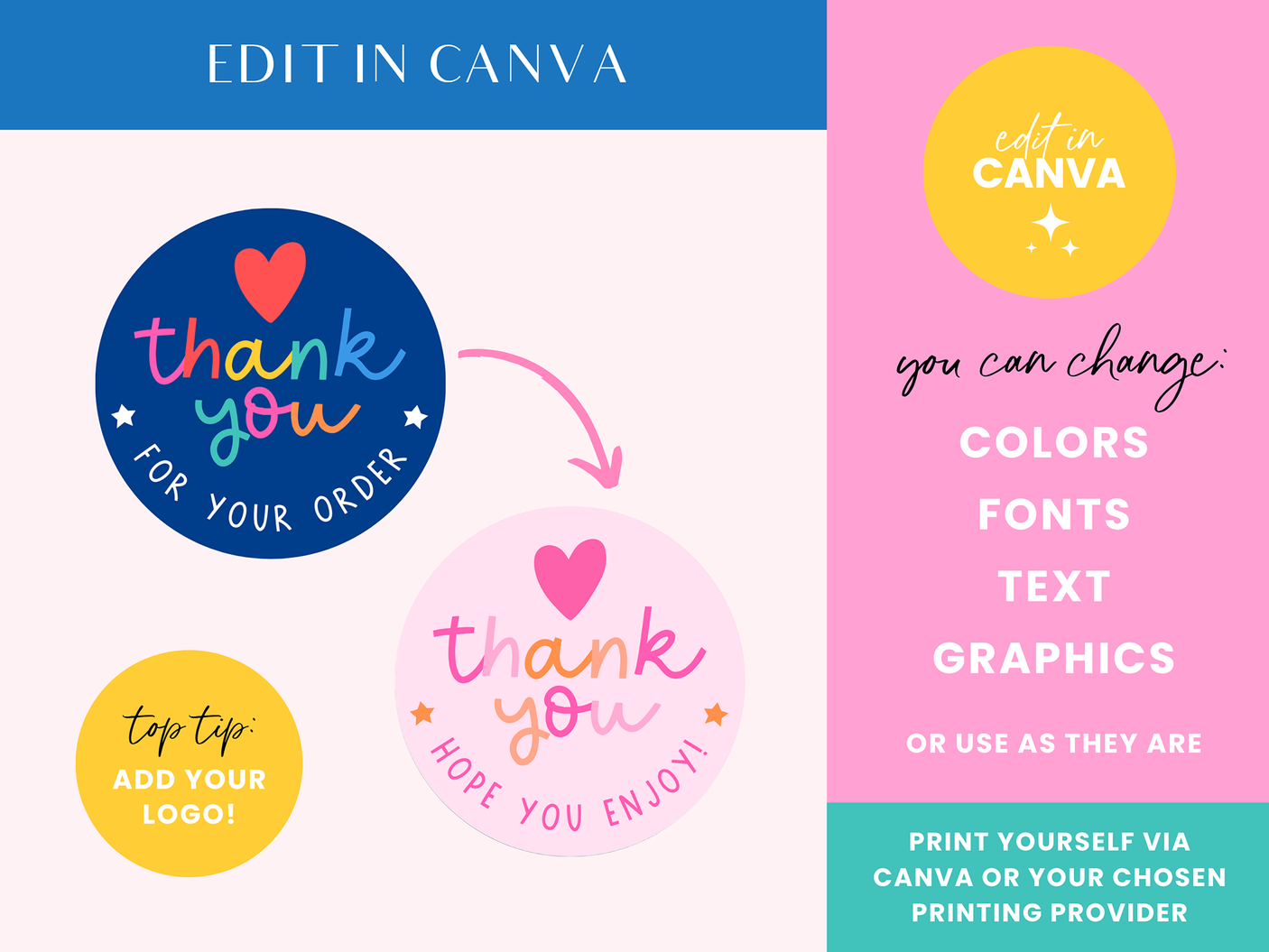 Colorful Sticker Label Templates