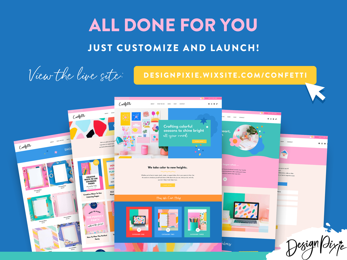 Colorful Wix Website Template