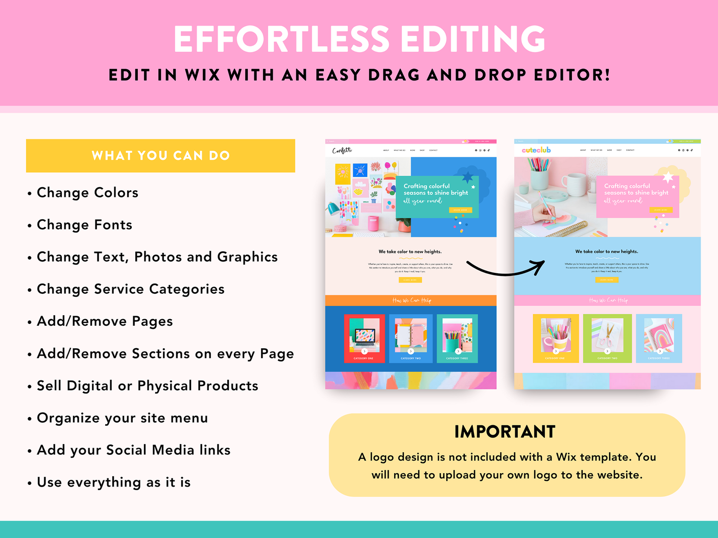Colorful Wix Website Template