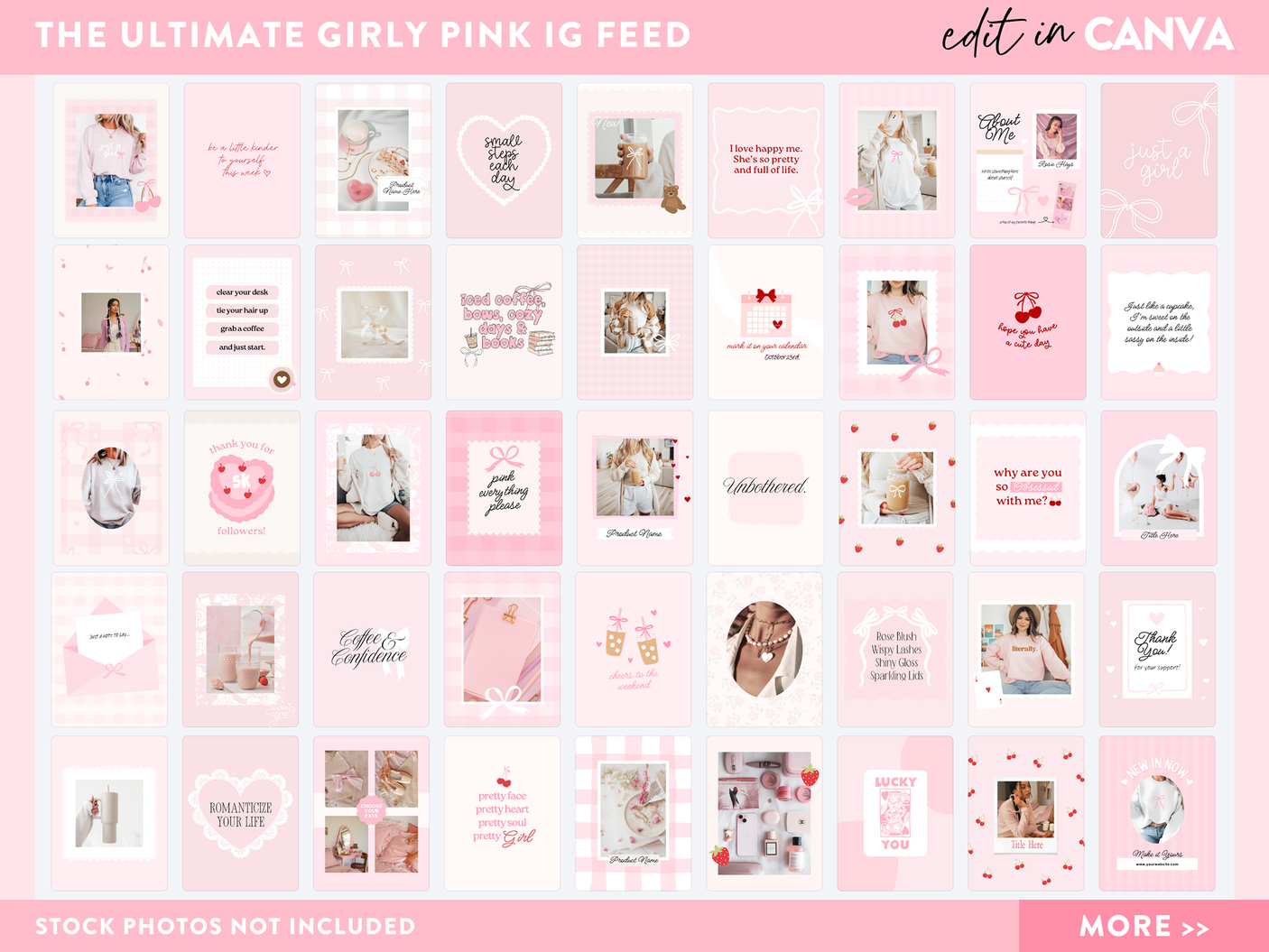 Coquette Instagram Post Templates