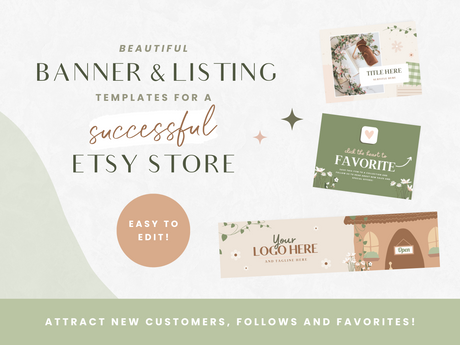 Cottagecore Etsy Shop Kit - Design Pixie