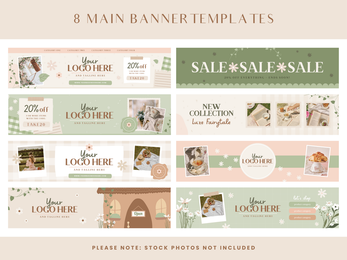 Cottagecore Etsy Shop Kit - Design Pixie