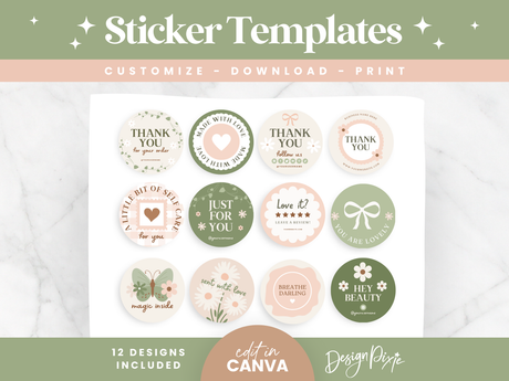 Cottagecore Sticker Templates - Design Pixie