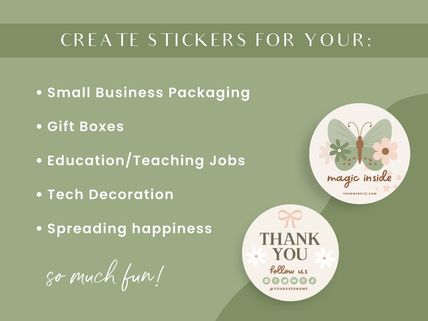 Cottagecore Sticker Templates - Design Pixie