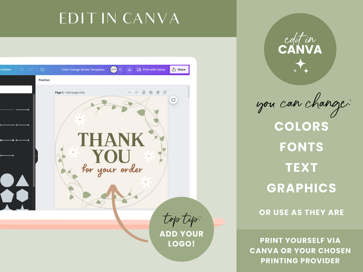 Cottagecore Sticker Templates - Design Pixie
