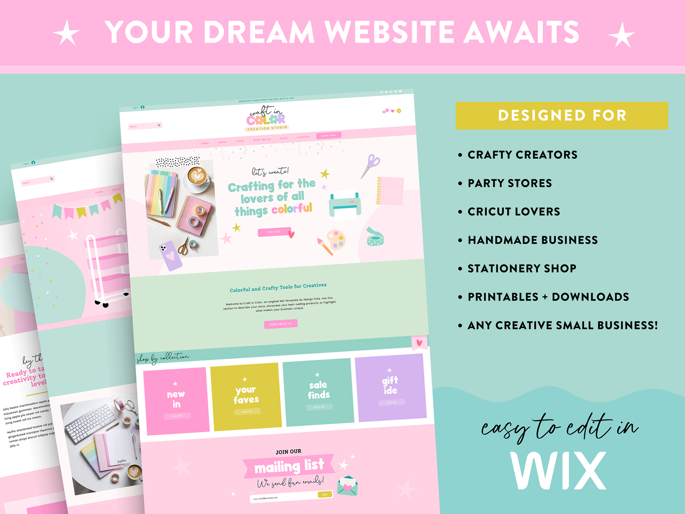 Craft Wix Website Template