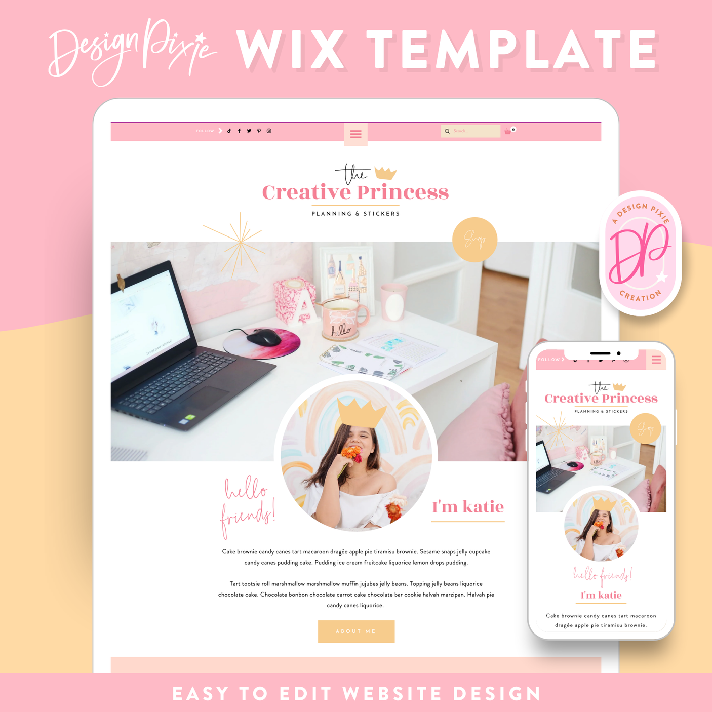 Creative Princess Wix Template
