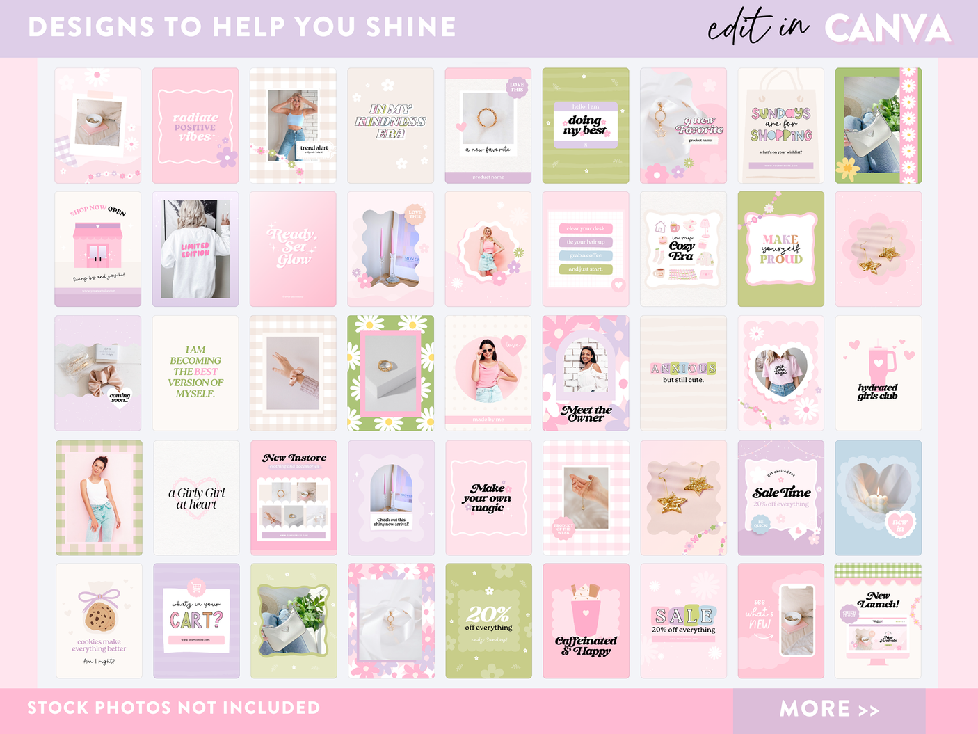 Cute Pastel Instagram Templates