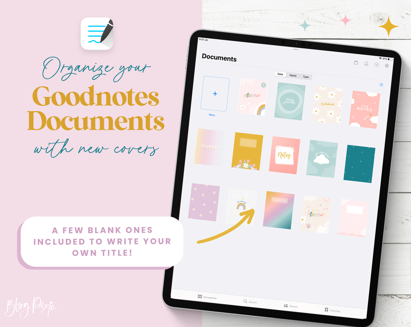 Digital Planner Covers - Shine Sista Patterns - Design Pixie