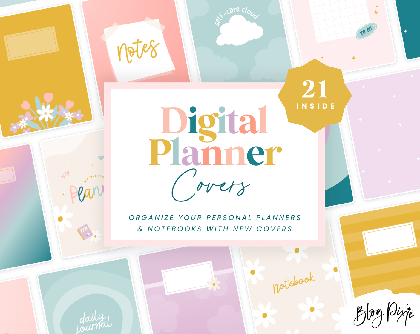 Digital Planner Covers - Shine Sista Patterns - Design Pixie