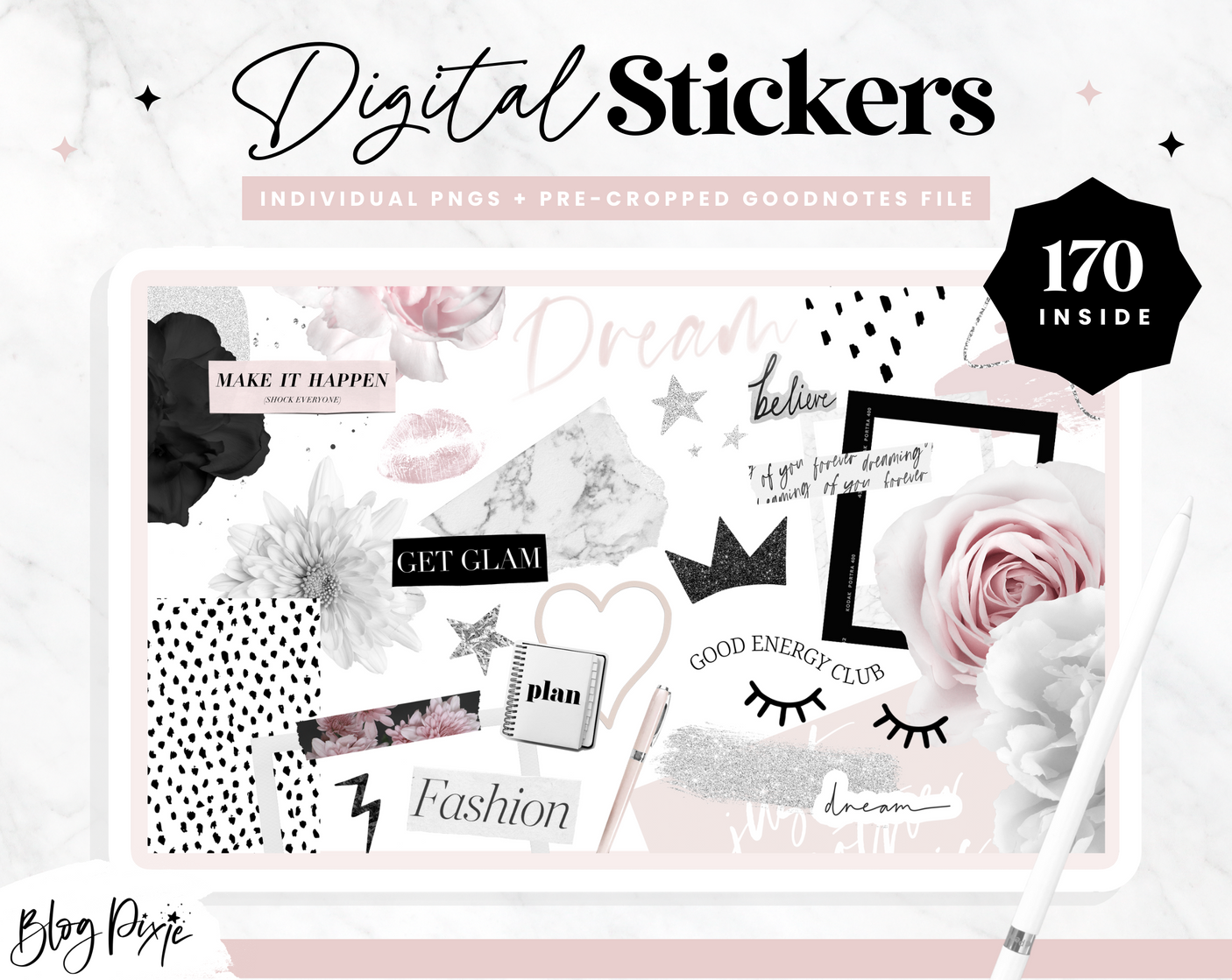 Aesthetic Digital Stickers - Design Pixie
