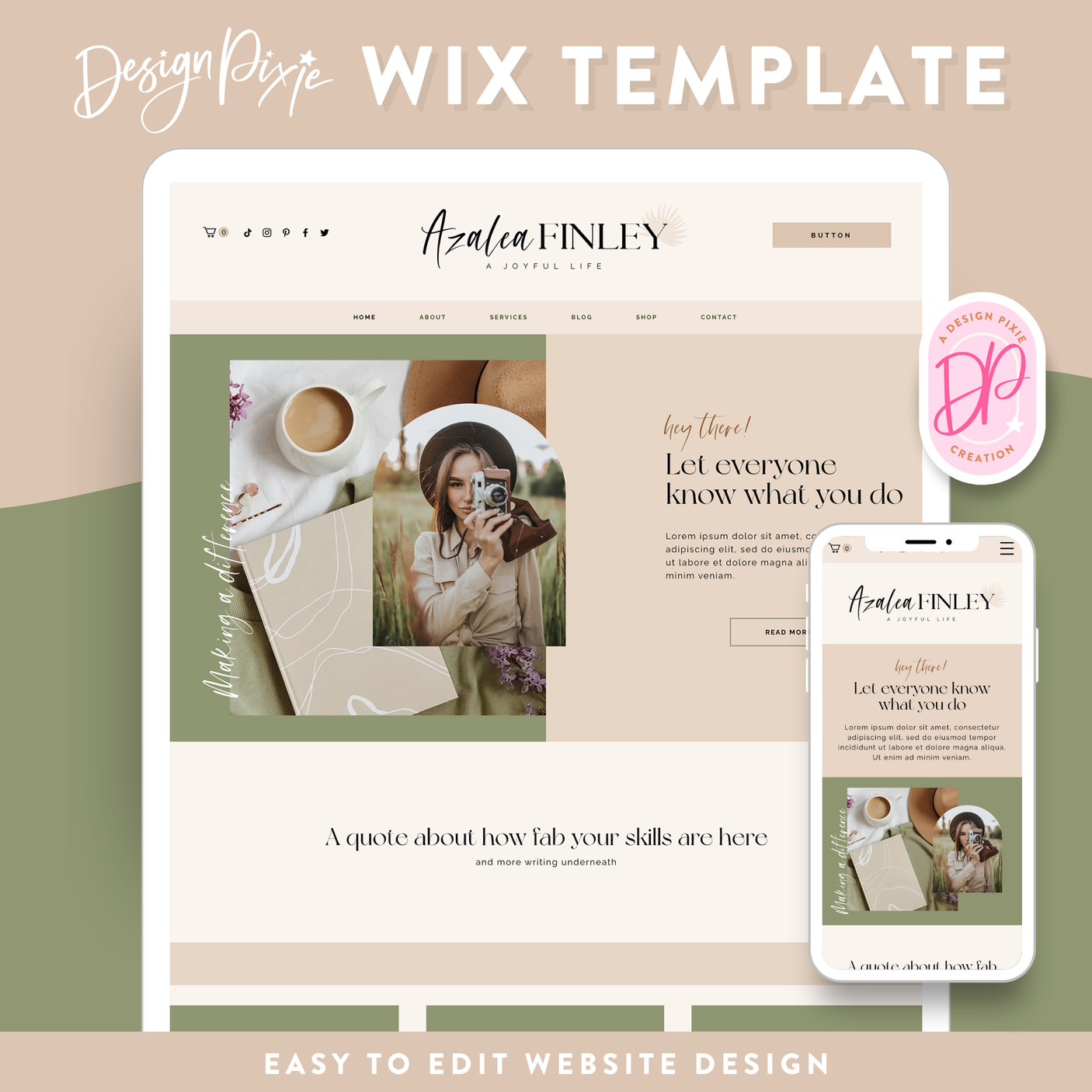 Azalea Finley Wix Template