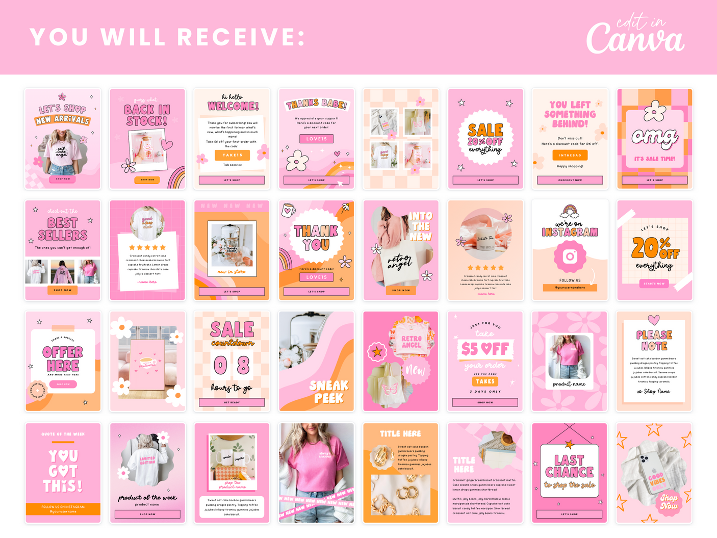 Email Marketing Templates - Sweet Threads - Design Pixie