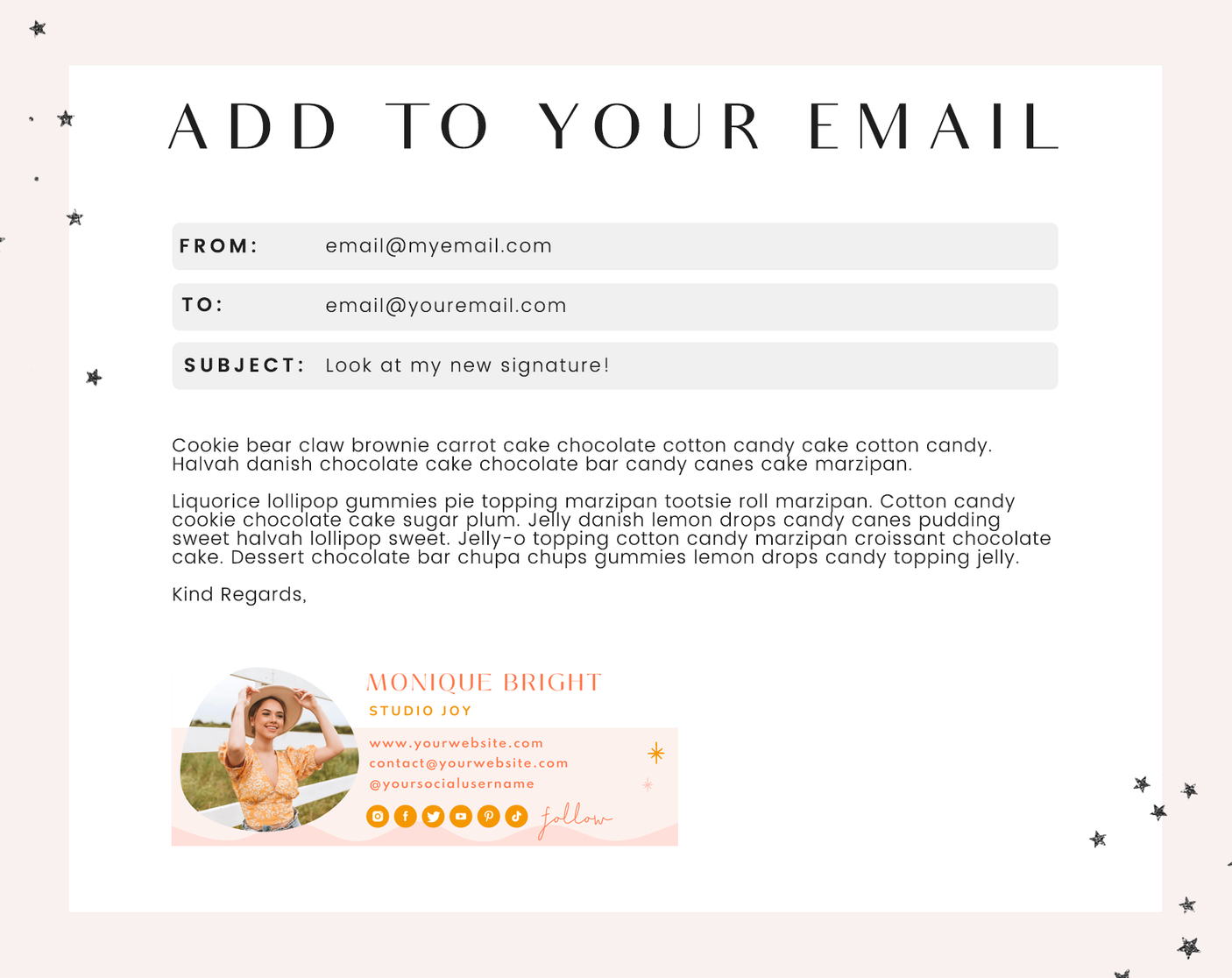 Studio Joy Email Signature Template 2 - Design Pixie