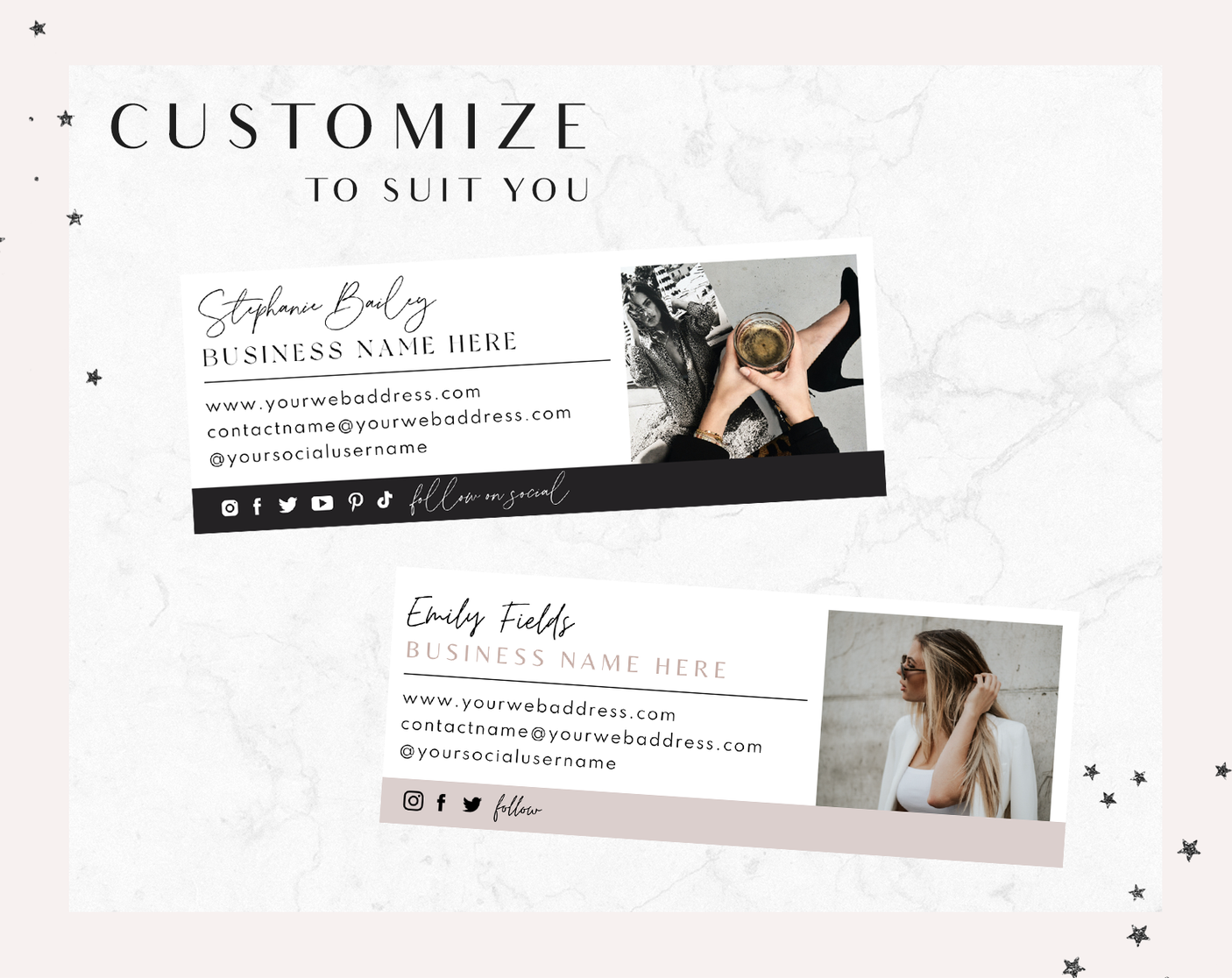 Luxe Email Signature Template - Design Pixie