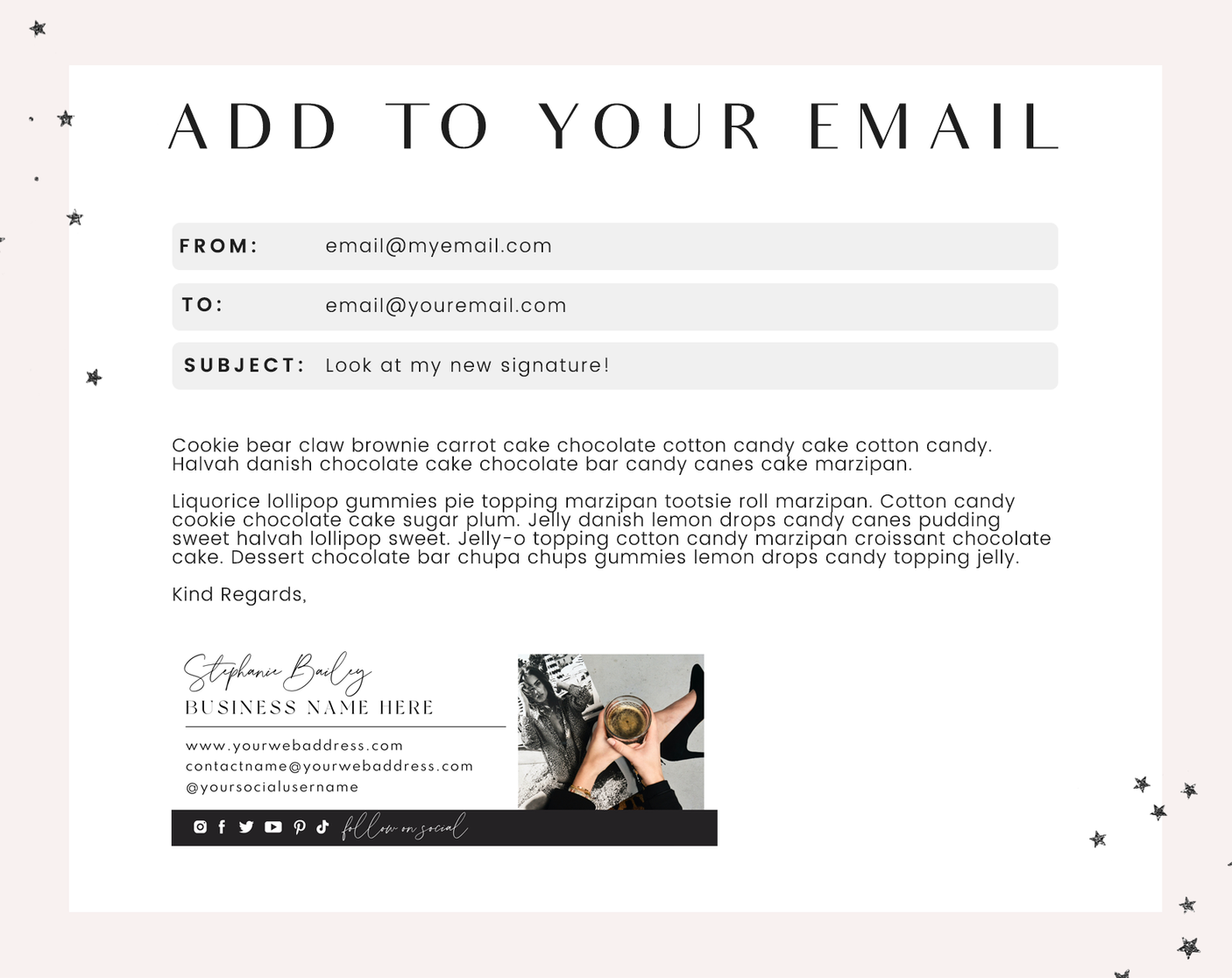 Luxe Email Signature Template - Design Pixie