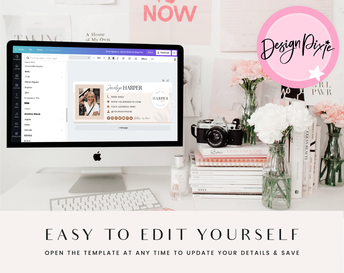 Harper Email Signature Template - Design Pixie