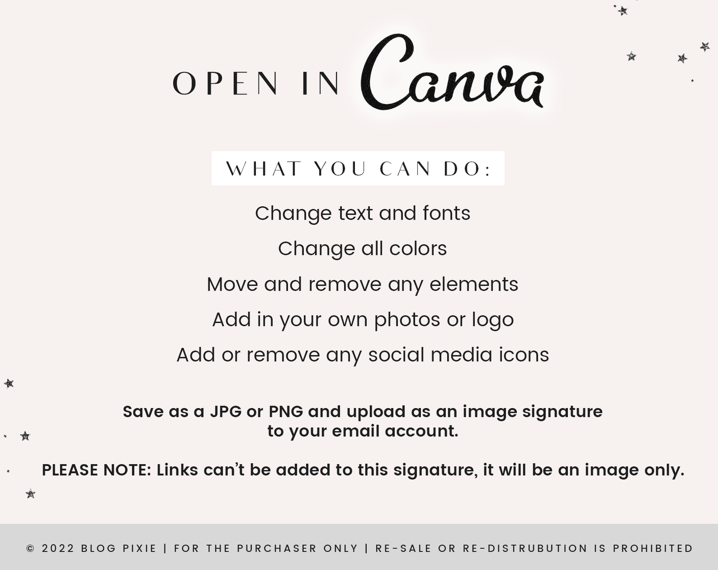 Boho Photographer Email Signature Template - Design Pixie