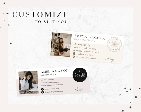 Boho Photographer Email Signature Template - Design Pixie