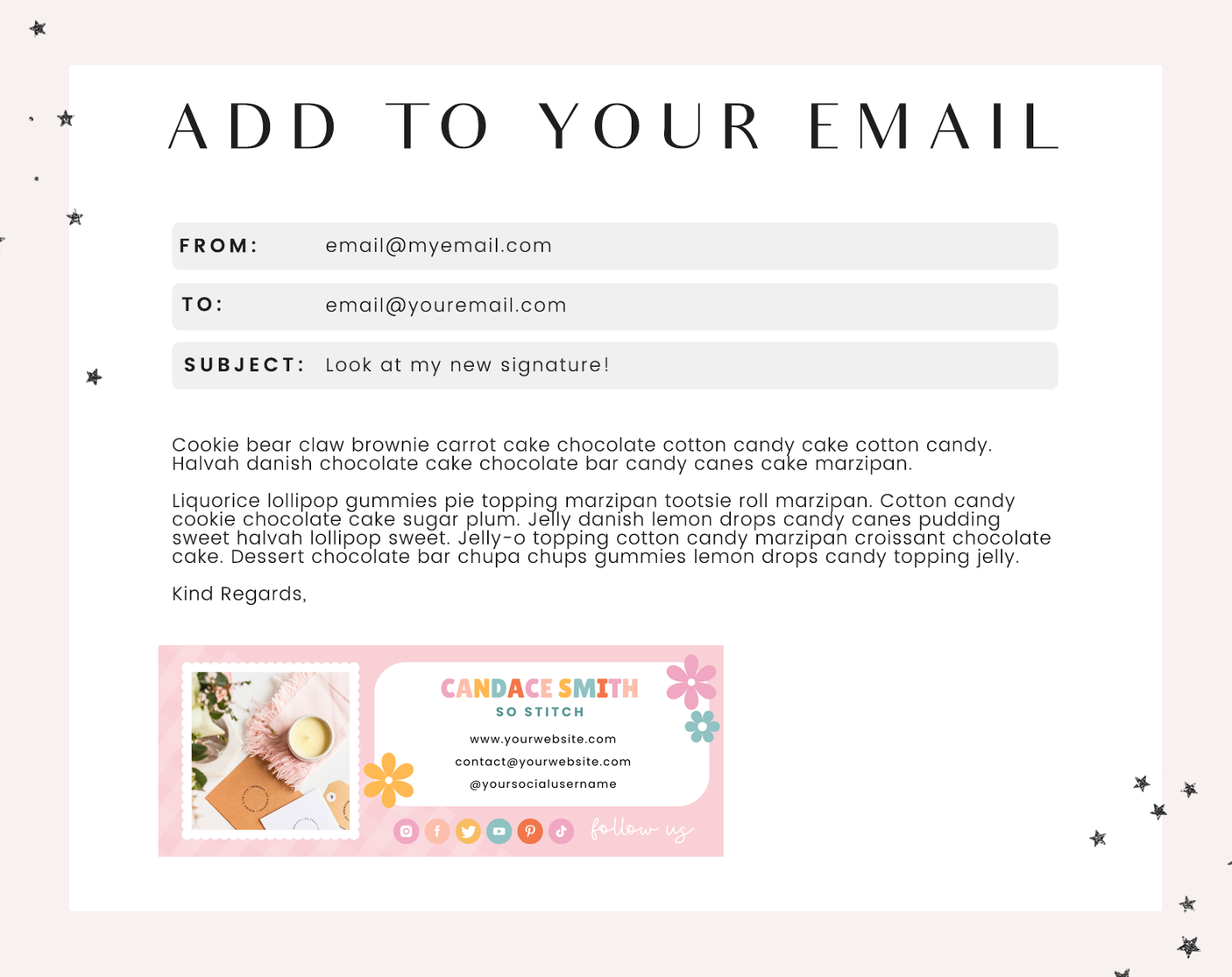 So Stitch Email Signature Template - Design Pixie