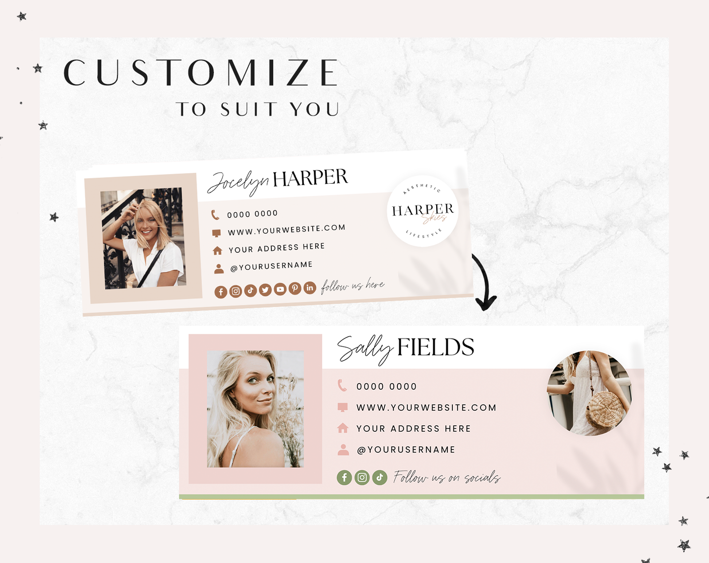 Harper Email Signature Template - Design Pixie