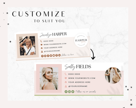 Harper Email Signature Template - Design Pixie