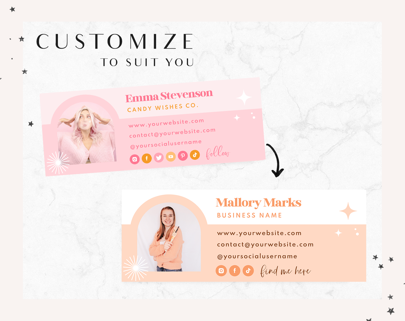 Candy Wishes Email Signature Template - Design Pixie