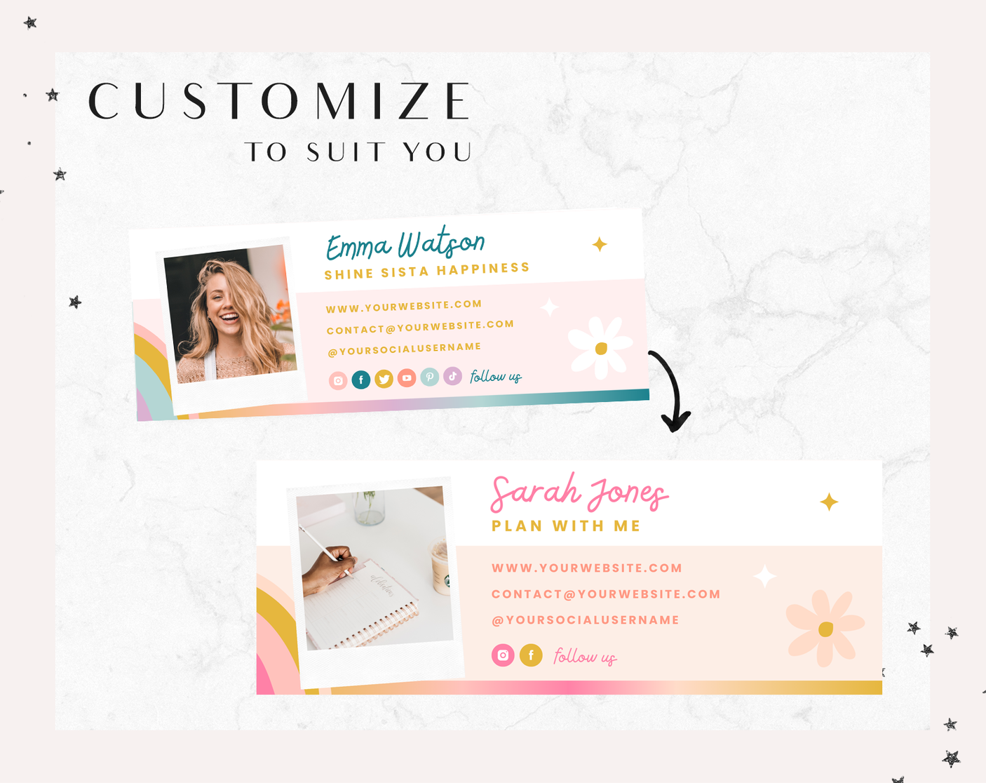 Shine Sista Email Signature Template - Design Pixie