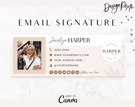 Harper Email Signature Template - Design Pixie