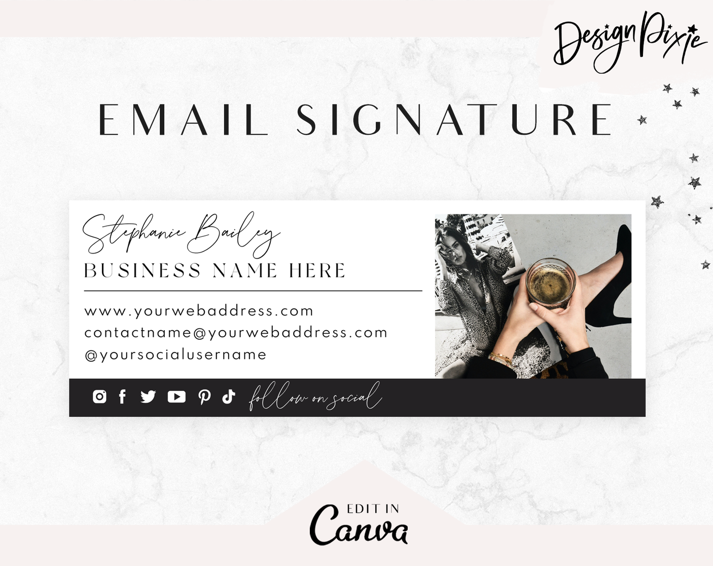 Luxe Email Signature Template - Design Pixie