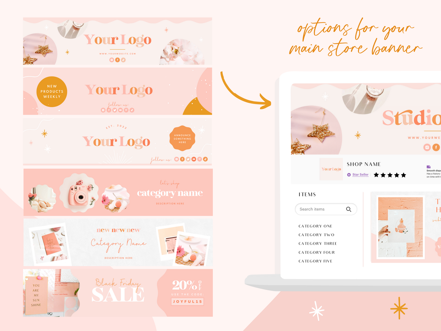 Studio Joy Etsy Shop Kit - Design Pixie