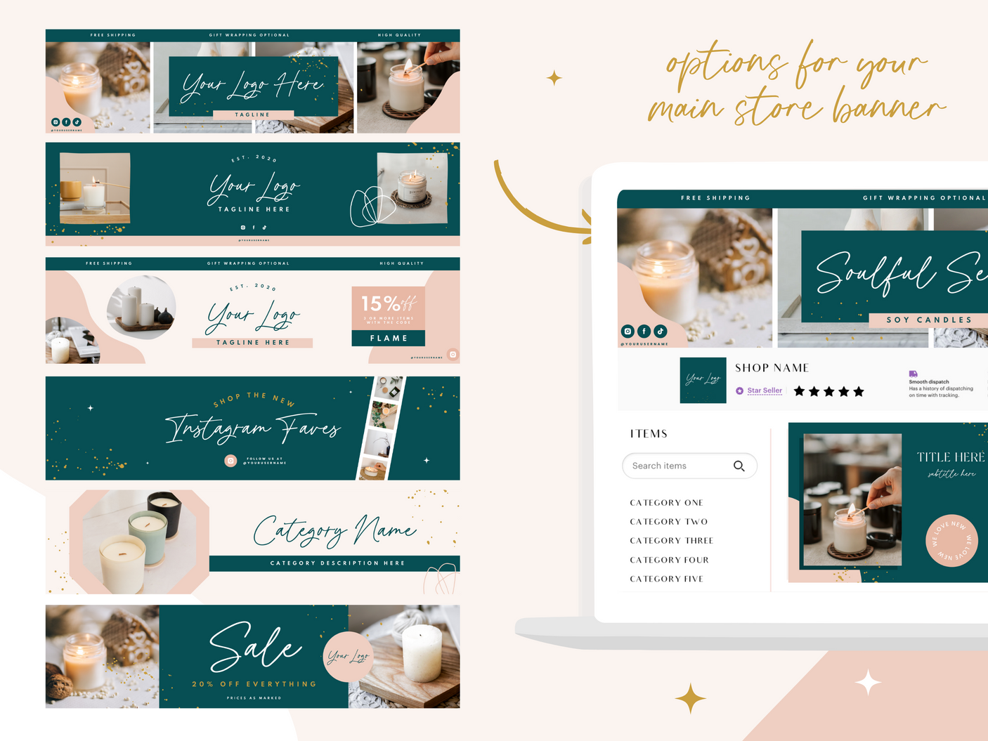 Soulful Season Etsy Shop Kit - Design Pixie