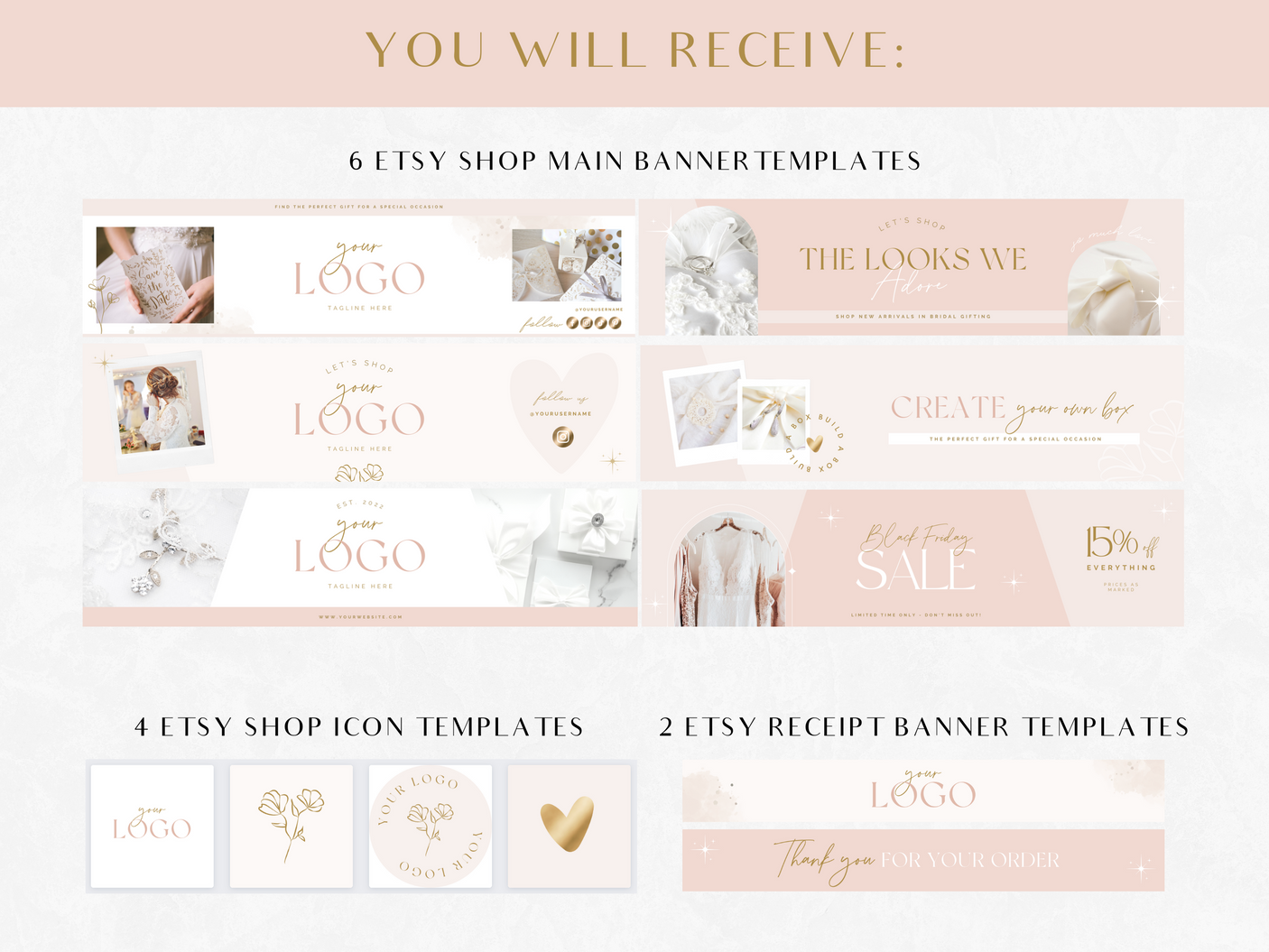 Luxe Party Etsy Shop Kit - Design Pixie