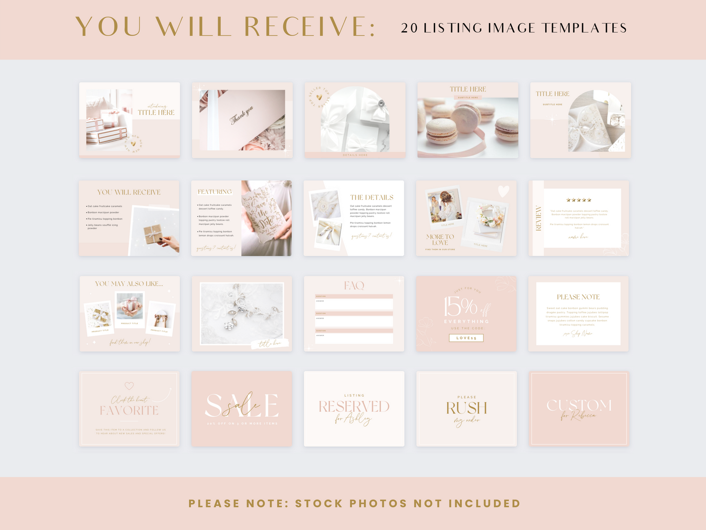 Luxe Party Etsy Shop Kit - Design Pixie