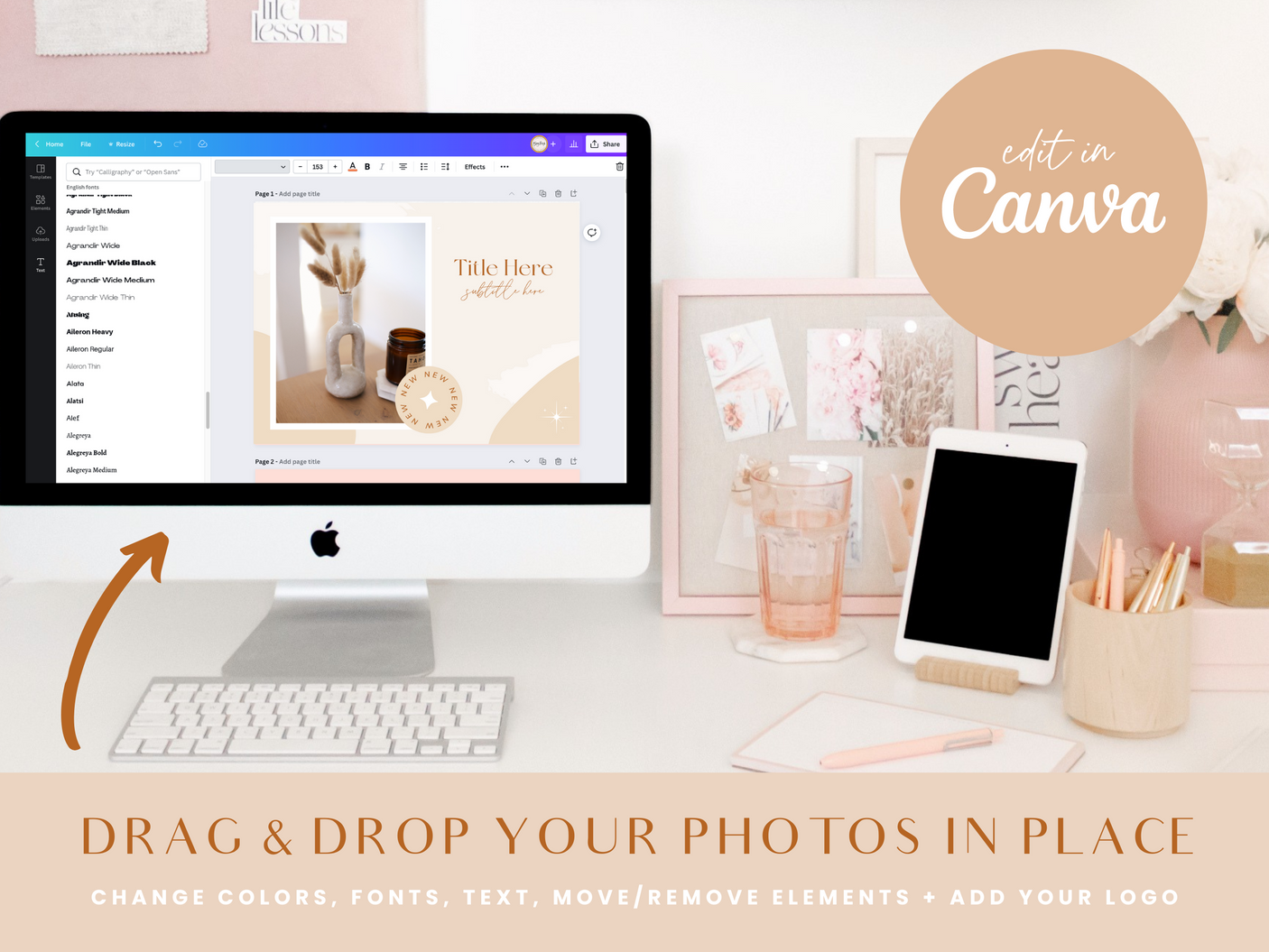 Bohemian Dream Etsy Shop Kit - Design Pixie