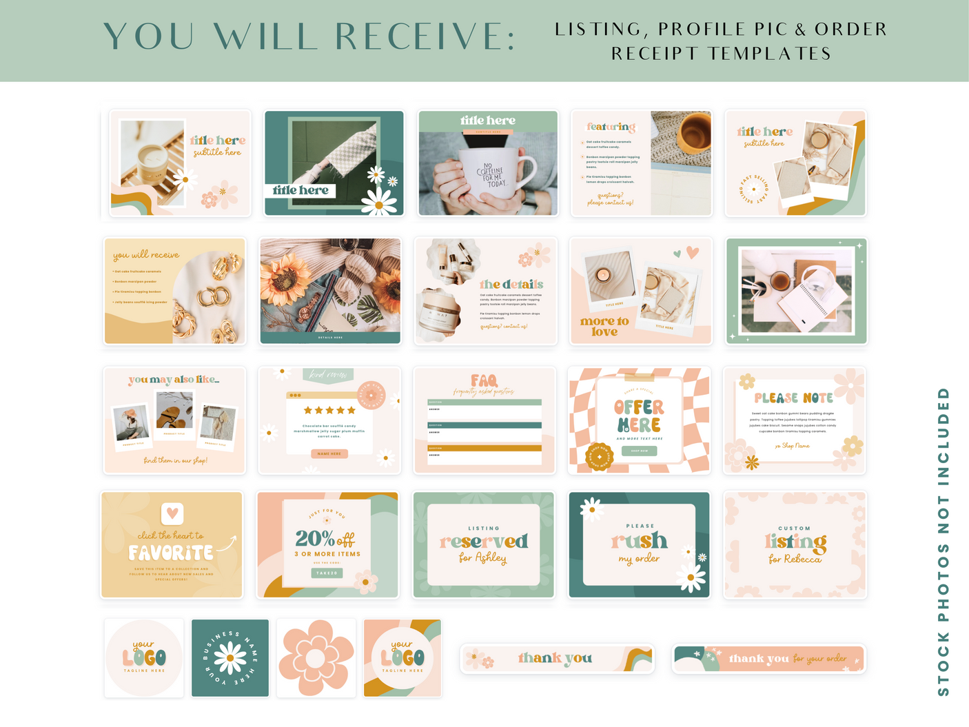 Retro Etsy Shop Kit - Design Pixie