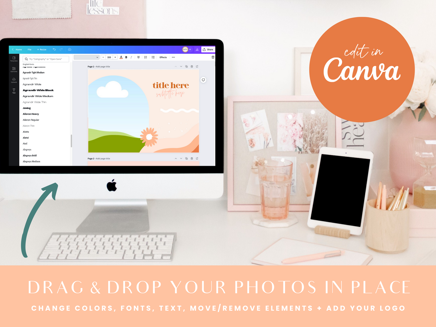 Boho Soul Sister Etsy Shop Kit - Design Pixie