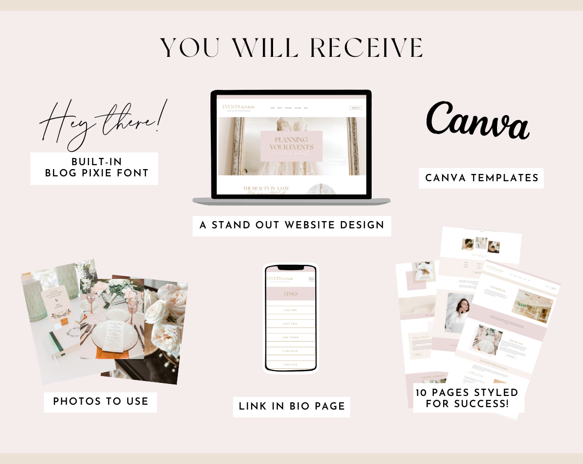 Events By Marie Squarespace Template - Design Pixie