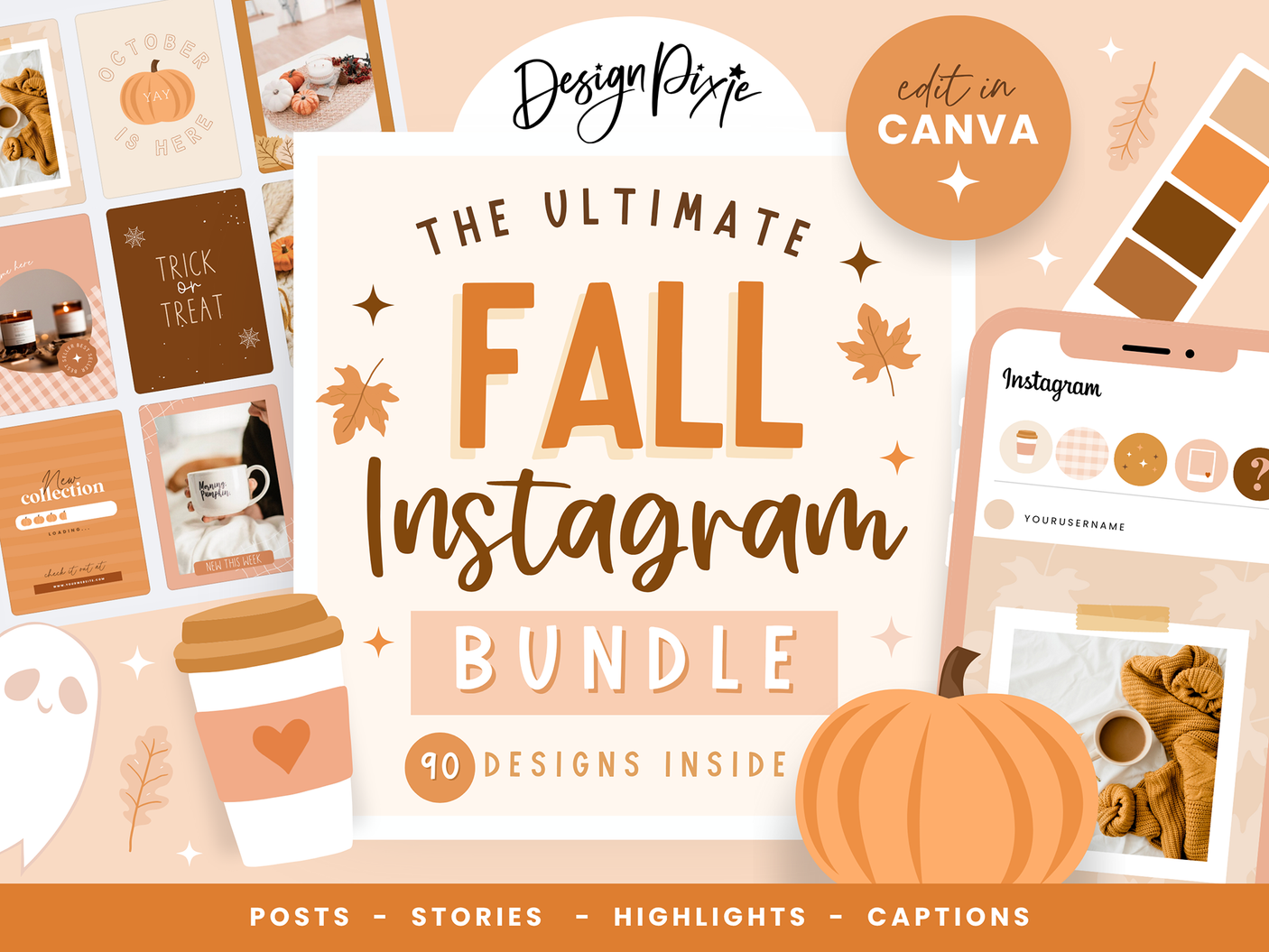 Fall Instagram Templates Canva
