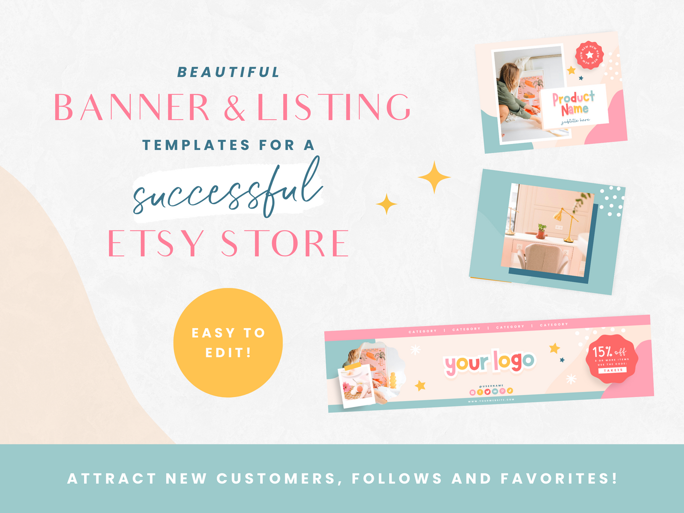 Fun Etsy Shop Kit - Design Pixie