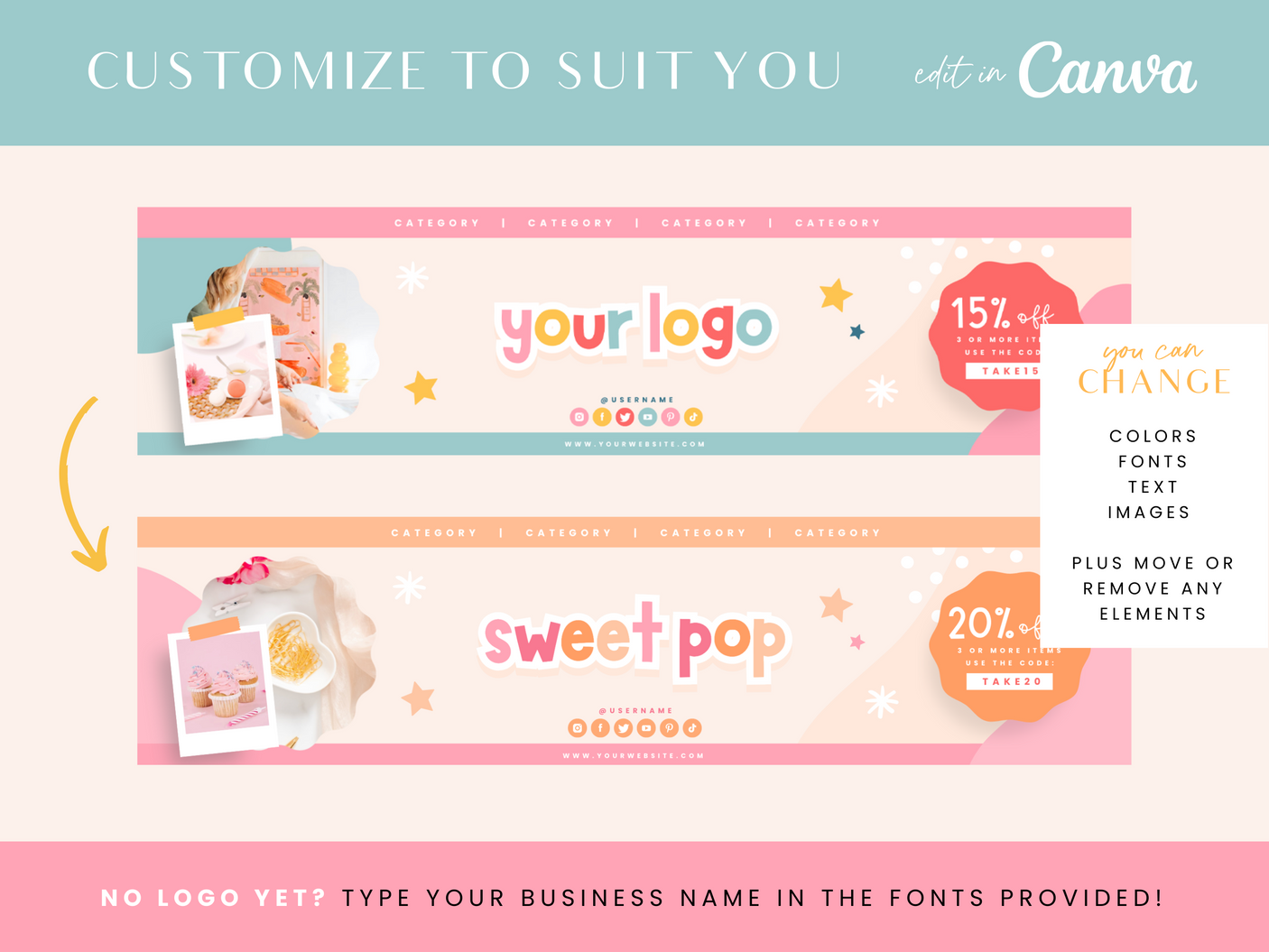 Fun Etsy Shop Kit - Design Pixie