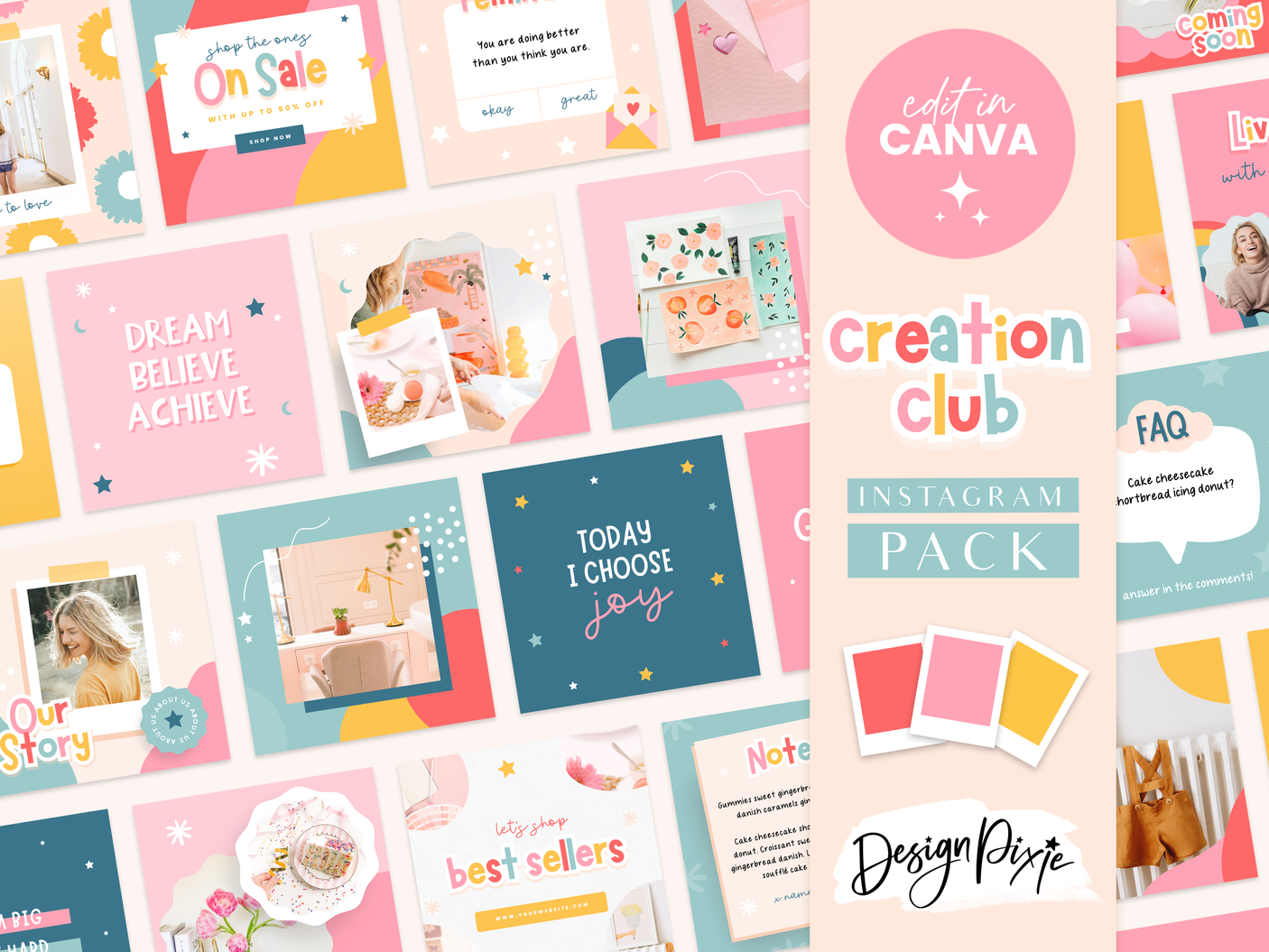 Fun Bright Instagram Post Templates